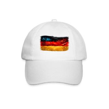 Tech-Circuit Neon Nebel Deutschland flagge - Baseballkappe - Weiß/Weiß - Vorne