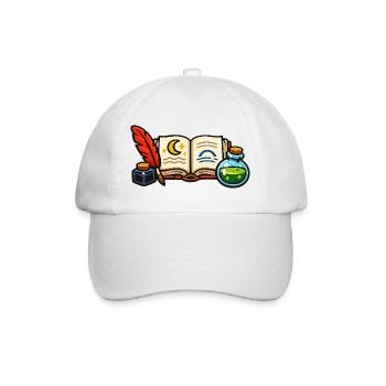 Mondschein Bibliothek der Alchemie - Baseballkappe - Weiß/Weiß - Vorne