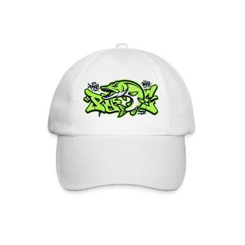 Hecht Graffiti Grafik - Baseballkappe - Weiß/Weiß - Vorne
