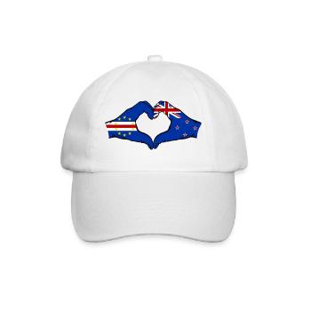 Cap-Vert Drapeau de la Nouvelle-Zélande Mains en forme de cœur - Casquette classique - blanc/blanc - Devant
