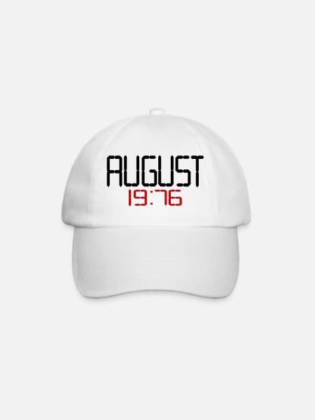 50th birthday, August 1976 - Baseball Cap - white/white