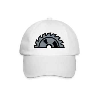 Kreissaegeblatt Halb Logo - Baseballkappe - Weiß/Weiß - Vorne
