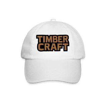 Timber Craft Schriftzug Logo - Baseballkappe - Weiß/Weiß - Vorne