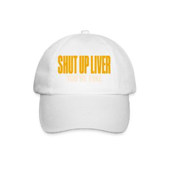 Calm Liver - Funny Alcohol T-Shirt - Baseball Cap - white/white - Front