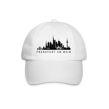 Skyline Frankfurt am Main - Baseballkappe - Weiß/Weiß - Vorne