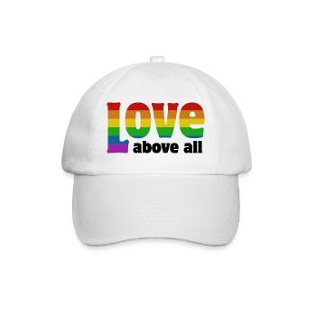 Love Above All | in Pride colors - Baseball Cap - white/white - Front