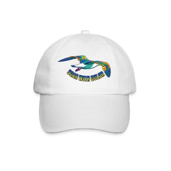 Colorful bird flight – vector graphic - Baseball Cap - white/white - Front