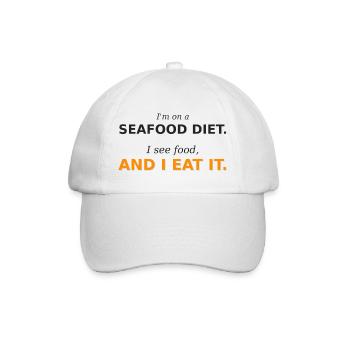 Seafood Diet Food - Baseball Cap - white/white - Front