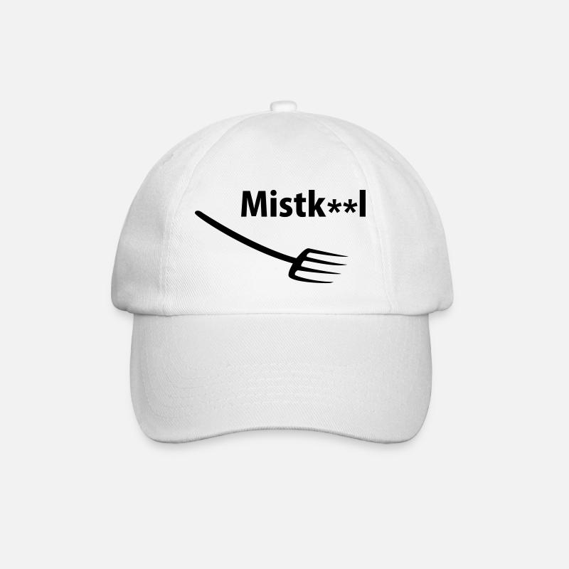 Pferd - Baseballkappe - Weiß/Weiß