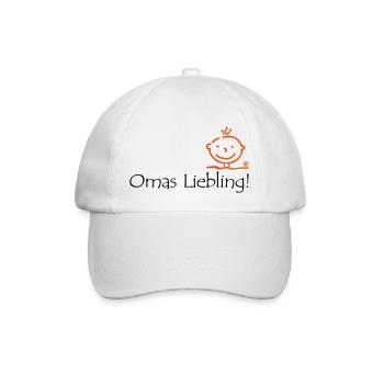 Omas Liebling - Baseballkappe - Weiß/Weiß - Vorne