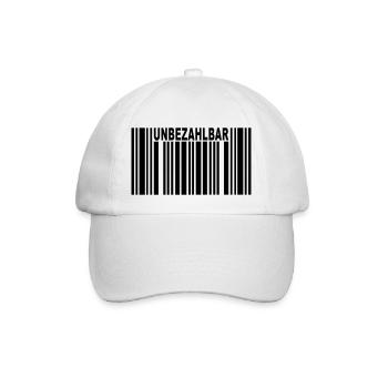 unbezahlbar barcode - Baseballkappe - Weiß/Weiß - Vorne