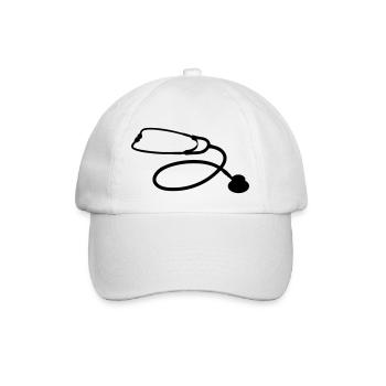 stethoscope doctor profession - Casquette classique - blanc/blanc - Devant