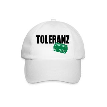 toleranz - Baseballkappe - Weiß/Weiß - Vorne