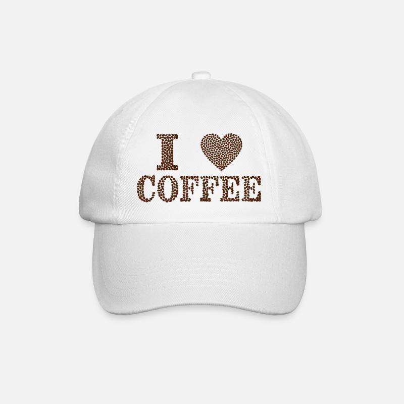 l'amour du café - Casquette classique - blanc/blanc
