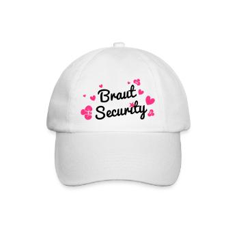 Braut Security - Baseballkappe - Weiß/Weiß - Vorne
