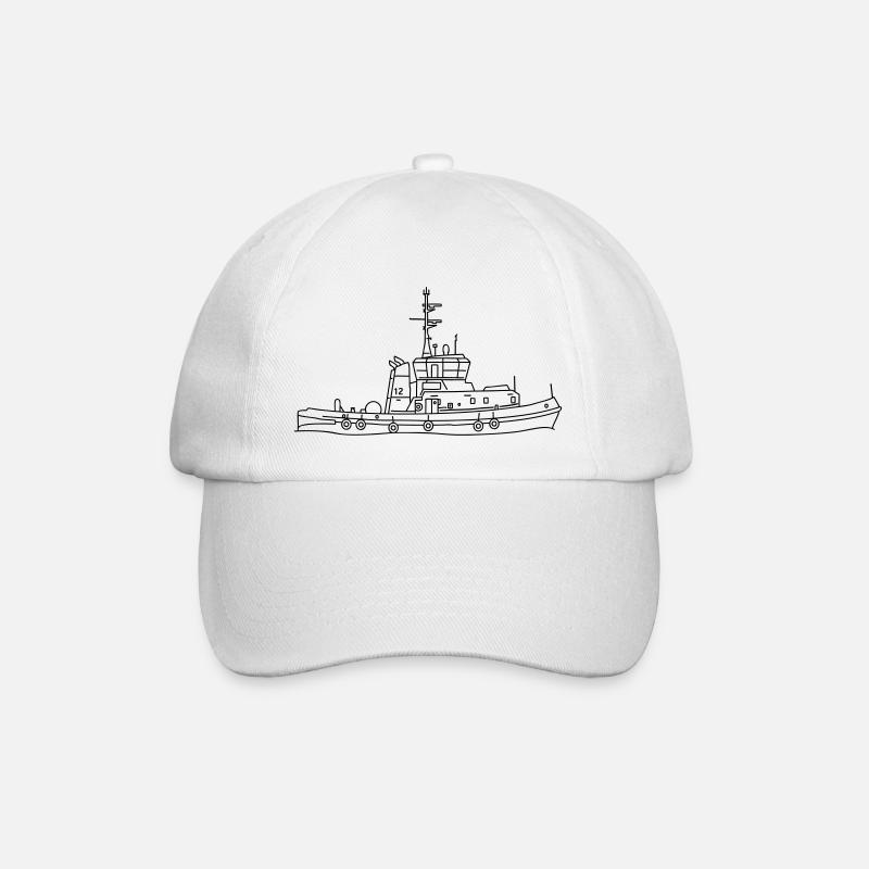 Schlepper Schleppschiff - Baseballkappe - Weiß/Weiß
