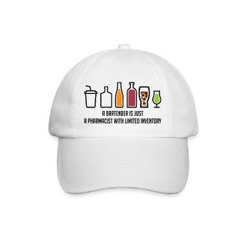 Pharmacy / Pharmacist: A Bartender Is Just A - Baseball Cap - white/white - Front