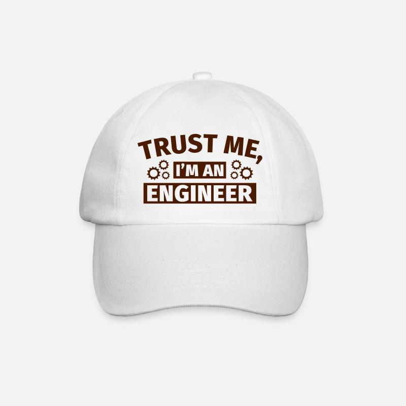 Trust Me I'm an Engineer - Baseballkappe - Weiß/Weiß