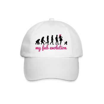 Hund / Pudel: My Fab Evolution - Baseballkappe - Weiß/Weiß - Vorne