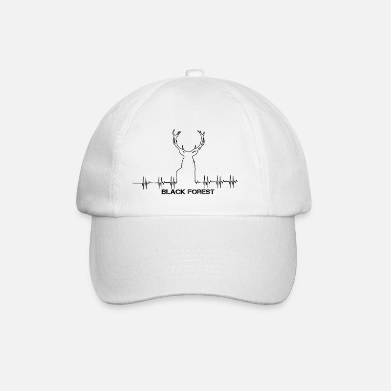 Black Forest Heartbeat black - Baseballkappe - Weiß/Weiß