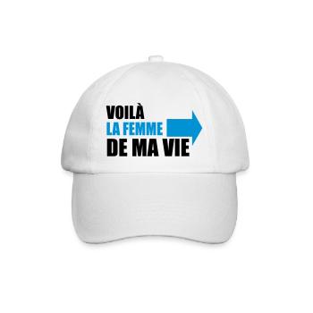 voilà la femme de ma vie - Casquette classique - blanc/blanc - Devant