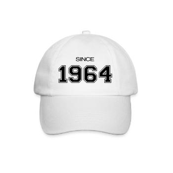 1964 Geburtstagsgeschenk - Baseballkappe - Weiß/Weiß - Vorne