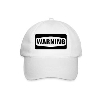 Warning - Baseball Cap - white/white - Front