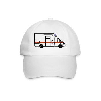 Ambulance / Rettungstransportwagen - Baseballkappe - Weiß/Weiß - Vorne