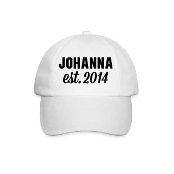 Johanna est 2014 - Baseballkappe - Weiß/Weiß - Vorne