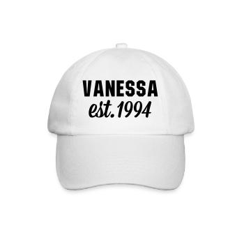 Vanessa est 1994 - Baseballkappe - Weiß/Weiß - Vorne