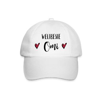 Omi Oma Beste Großmutter Geschenk Omatag - Baseballkappe - Weiß/Weiß - Vorne