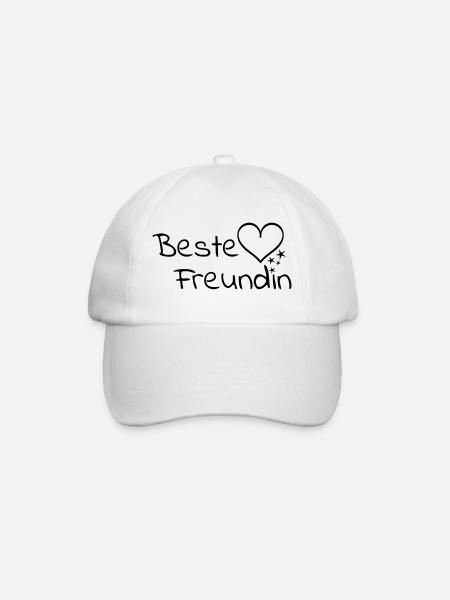 Beste Freundin - Baseballkappe - Weiß/Weiß