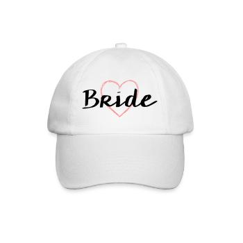 Bride Herz Junggesellenabschied Hochzeit - Baseballkappe - Weiß/Weiß - Vorne