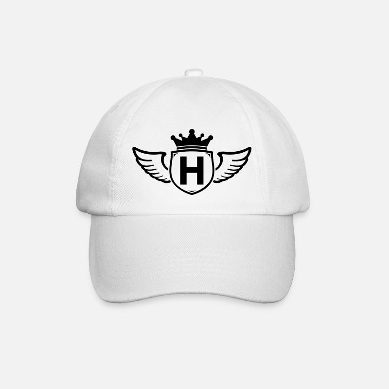 h - Baseball Cap - white/white