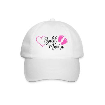 Bientôt Maman Bébé Grossesse Naissance Coeur Fille - Casquette classique - blanc/blanc - Devant