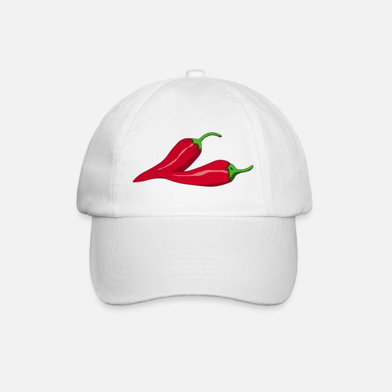 Hot Chili - Baseballkappe - Weiß/Weiß