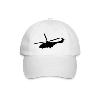 Hubschrauber - Baseballkappe - Weiß/Weiß - Vorne