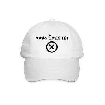 vousetesici-pdd - Casquette classique - blanc/blanc - Devant