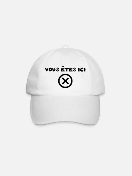 vousetesici-pdd - Casquette classique - blanc/blanc