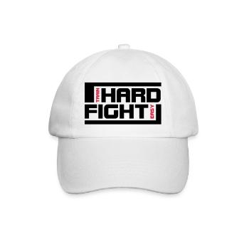 hard fight - Baseball Cap - white/white - Front