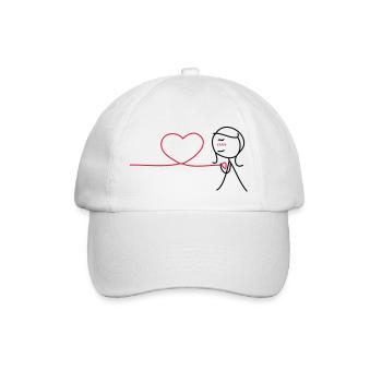 Together Forever (Motiv 1 von 2) (Girl) - Baseballkappe - Weiß/Weiß - Vorne