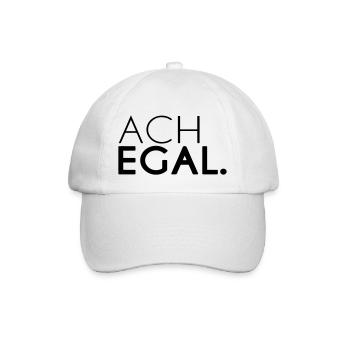 ACH EGAL. - Baseballkappe - Weiß/Weiß - Vorne