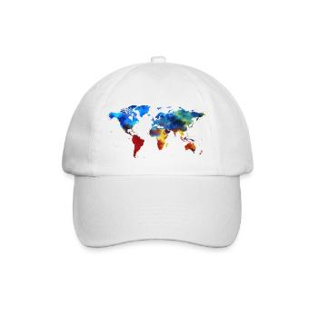 worldmap 2074679 200 - Baseball Cap - white/white - Front