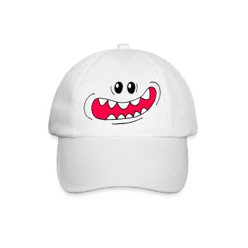 niedliche Fratze Smile - Baseballkappe - Weiß/Weiß - Vorne