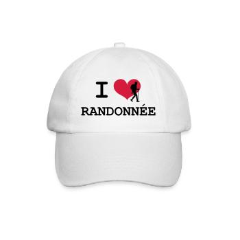I Love Randonnée - Casquette classique - blanc/blanc - Devant