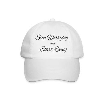 Motivation Spruch - Baseballkappe - Weiß/Weiß - Vorne