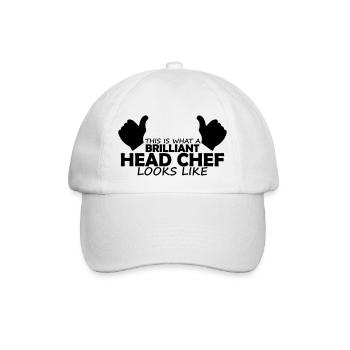 brilliant head chef - Baseball Cap - white/white - Front