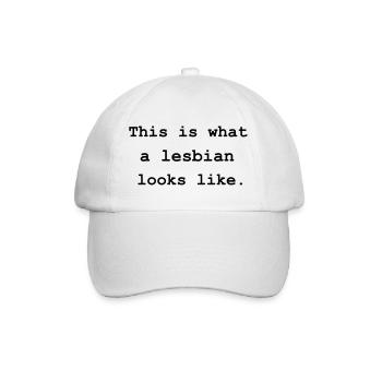 This is what a lesbian looks like. - Baseball Cap - white/white - Front