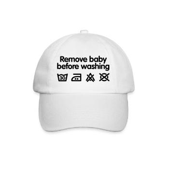 Remove baby before washing - Casquette classique - blanc/blanc - Devant