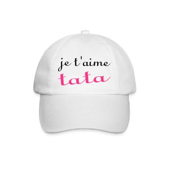 Je t'aime tata - Baseball Cap - white/white - Front